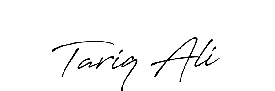 How to make Tariq Ali name signature. Use Antro_Vectra_Bolder style for creating short signs online. This is the latest handwritten sign. Tariq Ali signature style 7 images and pictures png