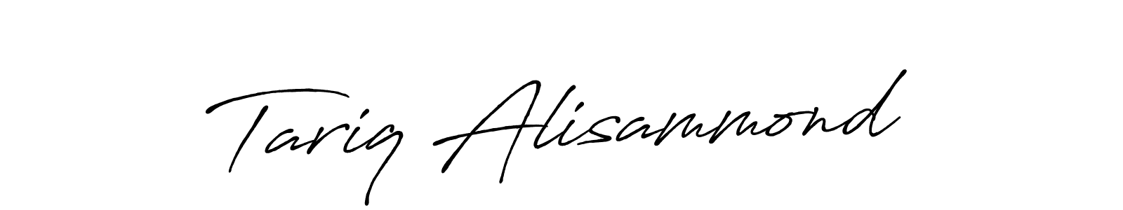 Antro_Vectra_Bolder is a professional signature style that is perfect for those who want to add a touch of class to their signature. It is also a great choice for those who want to make their signature more unique. Get Tariq Alisammond name to fancy signature for free. Tariq Alisammond signature style 7 images and pictures png