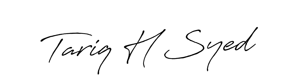 Similarly Antro_Vectra_Bolder is the best handwritten signature design. Signature creator online .You can use it as an online autograph creator for name Tariq H Syed. Tariq H Syed signature style 7 images and pictures png