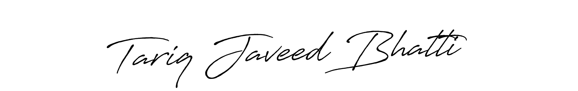 Design your own signature with our free online signature maker. With this signature software, you can create a handwritten (Antro_Vectra_Bolder) signature for name Tariq Javeed Bhatti. Tariq Javeed Bhatti signature style 7 images and pictures png