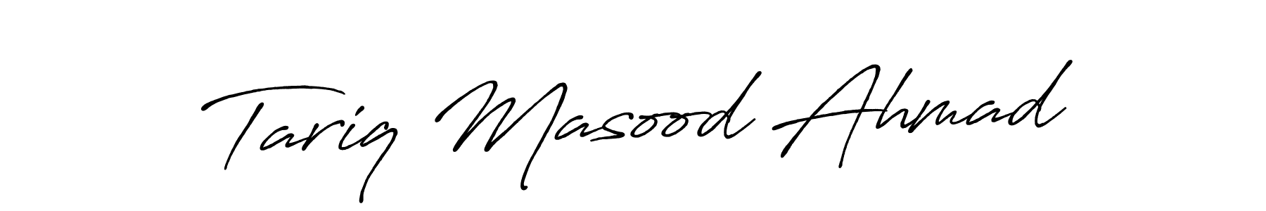 Antro_Vectra_Bolder is a professional signature style that is perfect for those who want to add a touch of class to their signature. It is also a great choice for those who want to make their signature more unique. Get Tariq Masood Ahmad name to fancy signature for free. Tariq Masood Ahmad signature style 7 images and pictures png