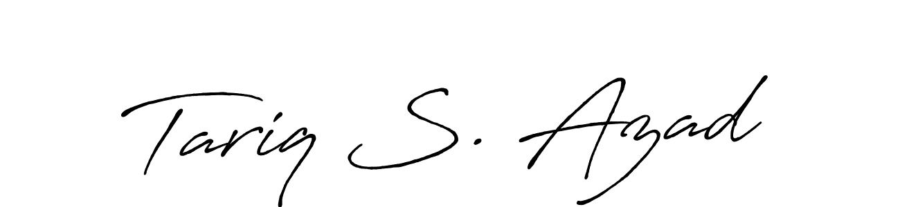 Design your own signature with our free online signature maker. With this signature software, you can create a handwritten (Antro_Vectra_Bolder) signature for name Tariq S. Azad. Tariq S. Azad signature style 7 images and pictures png