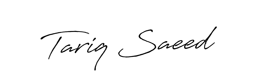 Make a beautiful signature design for name Tariq Saeed. With this signature (Antro_Vectra_Bolder) style, you can create a handwritten signature for free. Tariq Saeed signature style 7 images and pictures png