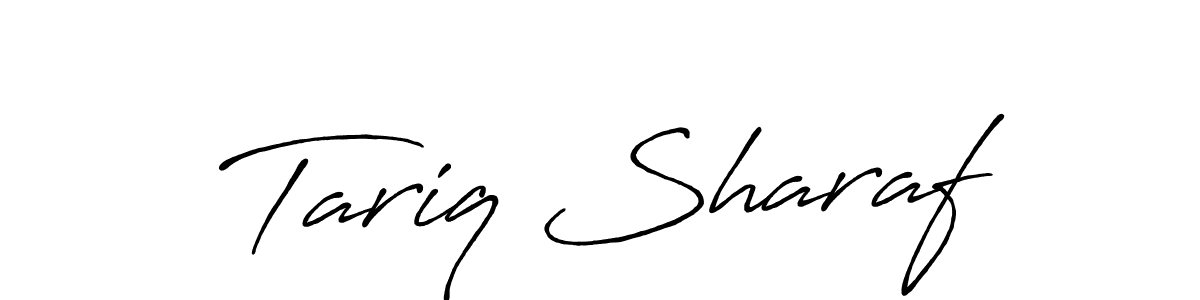 How to make Tariq Sharaf signature? Antro_Vectra_Bolder is a professional autograph style. Create handwritten signature for Tariq Sharaf name. Tariq Sharaf signature style 7 images and pictures png