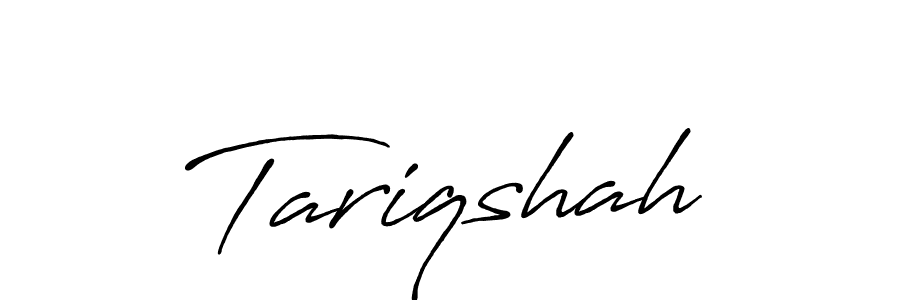 Make a beautiful signature design for name Tariqshah. With this signature (Antro_Vectra_Bolder) style, you can create a handwritten signature for free. Tariqshah signature style 7 images and pictures png