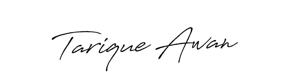 Also You can easily find your signature by using the search form. We will create Tarique Awan name handwritten signature images for you free of cost using Antro_Vectra_Bolder sign style. Tarique Awan signature style 7 images and pictures png