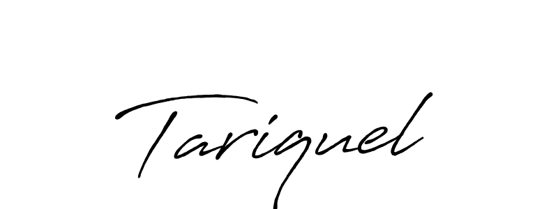How to make Tariquel name signature. Use Antro_Vectra_Bolder style for creating short signs online. This is the latest handwritten sign. Tariquel signature style 7 images and pictures png