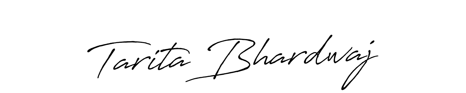 Tarita Bhardwaj stylish signature style. Best Handwritten Sign (Antro_Vectra_Bolder) for my name. Handwritten Signature Collection Ideas for my name Tarita Bhardwaj. Tarita Bhardwaj signature style 7 images and pictures png