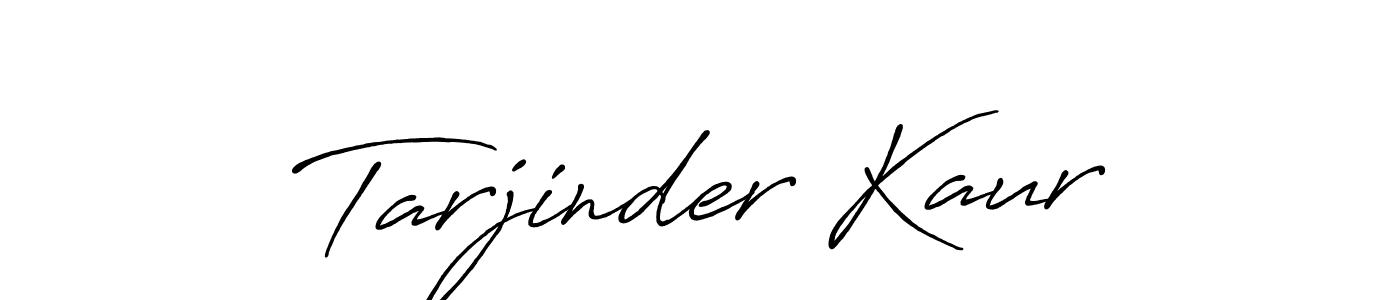 Make a beautiful signature design for name Tarjinder Kaur. With this signature (Antro_Vectra_Bolder) style, you can create a handwritten signature for free. Tarjinder Kaur signature style 7 images and pictures png