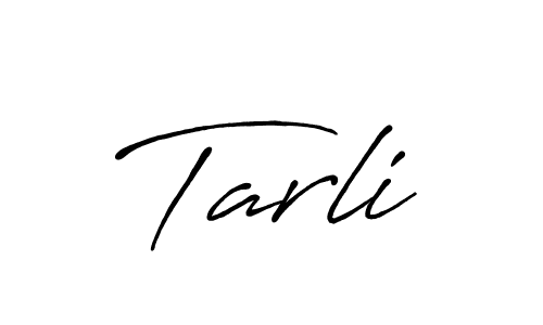 Create a beautiful signature design for name Tarli. With this signature (Antro_Vectra_Bolder) fonts, you can make a handwritten signature for free. Tarli signature style 7 images and pictures png