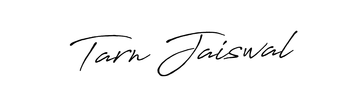 The best way (Antro_Vectra_Bolder) to make a short signature is to pick only two or three words in your name. The name Tarn Jaiswal include a total of six letters. For converting this name. Tarn Jaiswal signature style 7 images and pictures png