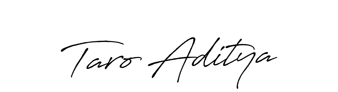 Taro Aditya stylish signature style. Best Handwritten Sign (Antro_Vectra_Bolder) for my name. Handwritten Signature Collection Ideas for my name Taro Aditya. Taro Aditya signature style 7 images and pictures png
