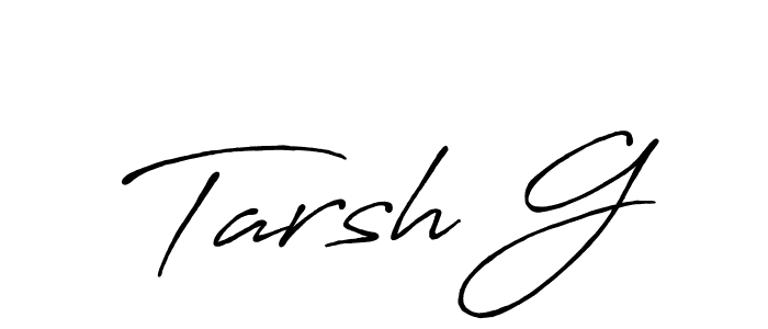 How to make Tarsh G signature? Antro_Vectra_Bolder is a professional autograph style. Create handwritten signature for Tarsh G name. Tarsh G signature style 7 images and pictures png