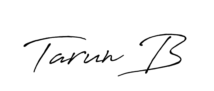 Make a beautiful signature design for name Tarun B. With this signature (Antro_Vectra_Bolder) style, you can create a handwritten signature for free. Tarun B signature style 7 images and pictures png