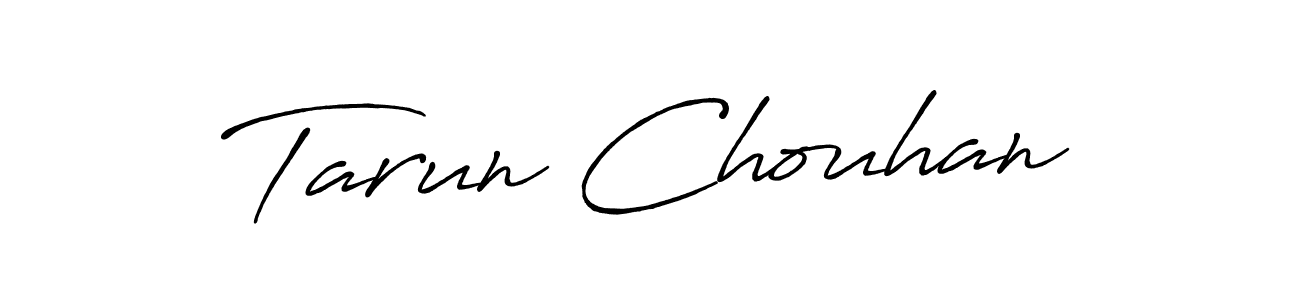 Create a beautiful signature design for name Tarun Chouhan. With this signature (Antro_Vectra_Bolder) fonts, you can make a handwritten signature for free. Tarun Chouhan signature style 7 images and pictures png