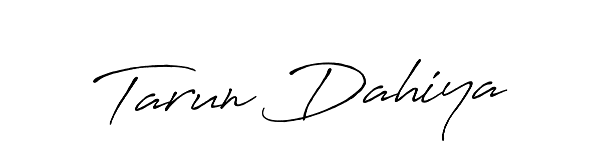 Antro_Vectra_Bolder is a professional signature style that is perfect for those who want to add a touch of class to their signature. It is also a great choice for those who want to make their signature more unique. Get Tarun Dahiya name to fancy signature for free. Tarun Dahiya signature style 7 images and pictures png