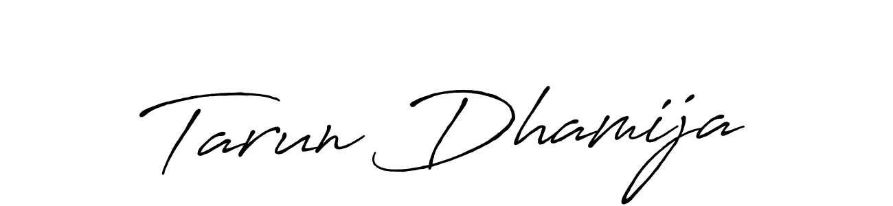Make a short Tarun Dhamija signature style. Manage your documents anywhere anytime using Antro_Vectra_Bolder. Create and add eSignatures, submit forms, share and send files easily. Tarun Dhamija signature style 7 images and pictures png