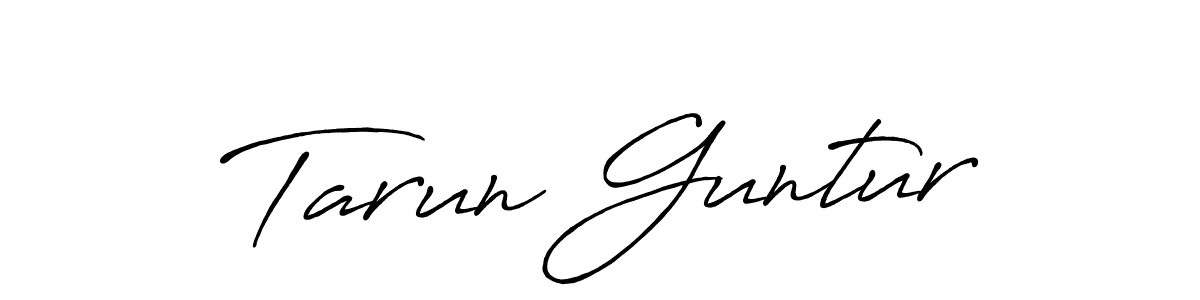Make a short Tarun Guntur signature style. Manage your documents anywhere anytime using Antro_Vectra_Bolder. Create and add eSignatures, submit forms, share and send files easily. Tarun Guntur signature style 7 images and pictures png