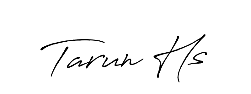 This is the best signature style for the Tarun Hs name. Also you like these signature font (Antro_Vectra_Bolder). Mix name signature. Tarun Hs signature style 7 images and pictures png