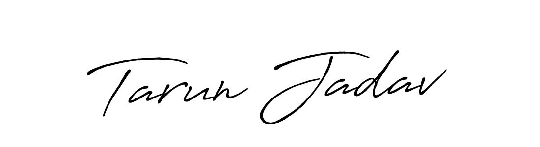 How to make Tarun Jadav name signature. Use Antro_Vectra_Bolder style for creating short signs online. This is the latest handwritten sign. Tarun Jadav signature style 7 images and pictures png