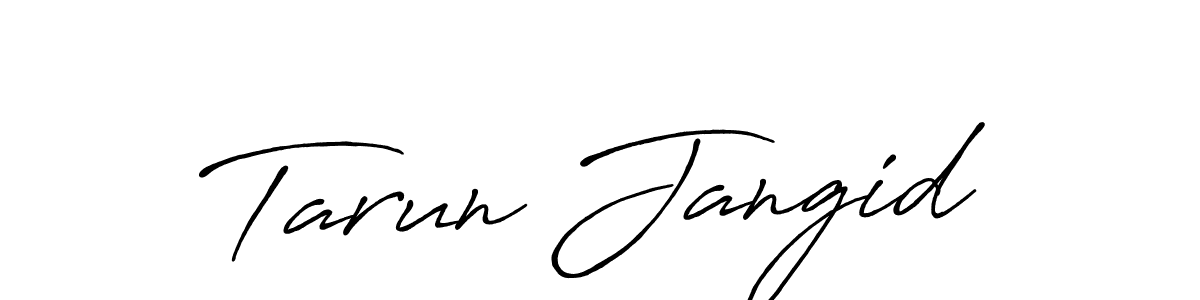 Use a signature maker to create a handwritten signature online. With this signature software, you can design (Antro_Vectra_Bolder) your own signature for name Tarun Jangid. Tarun Jangid signature style 7 images and pictures png