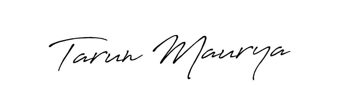 Make a beautiful signature design for name Tarun Maurya. With this signature (Antro_Vectra_Bolder) style, you can create a handwritten signature for free. Tarun Maurya signature style 7 images and pictures png