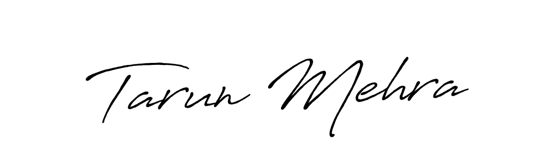 How to make Tarun Mehra signature? Antro_Vectra_Bolder is a professional autograph style. Create handwritten signature for Tarun Mehra name. Tarun Mehra signature style 7 images and pictures png