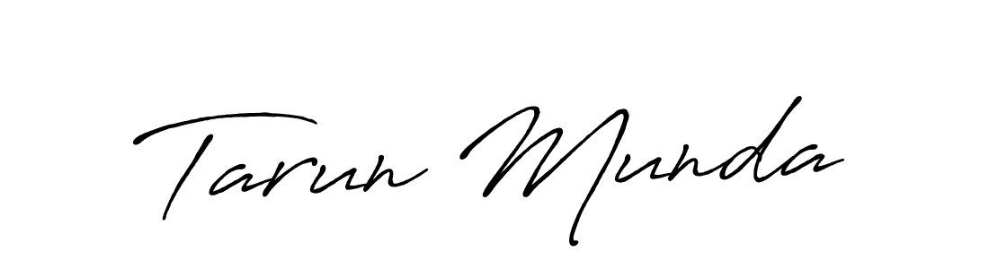 Use a signature maker to create a handwritten signature online. With this signature software, you can design (Antro_Vectra_Bolder) your own signature for name Tarun Munda. Tarun Munda signature style 7 images and pictures png