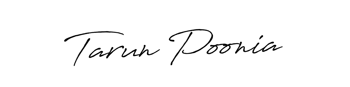 Create a beautiful signature design for name Tarun Poonia. With this signature (Antro_Vectra_Bolder) fonts, you can make a handwritten signature for free. Tarun Poonia signature style 7 images and pictures png