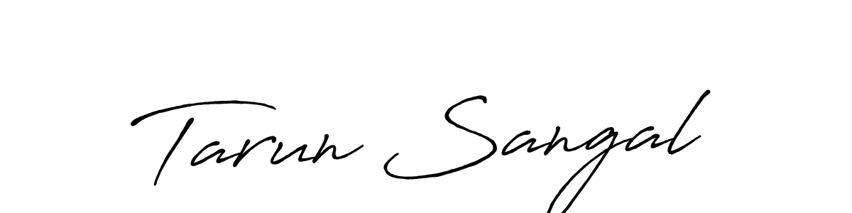 Tarun Sangal stylish signature style. Best Handwritten Sign (Antro_Vectra_Bolder) for my name. Handwritten Signature Collection Ideas for my name Tarun Sangal. Tarun Sangal signature style 7 images and pictures png