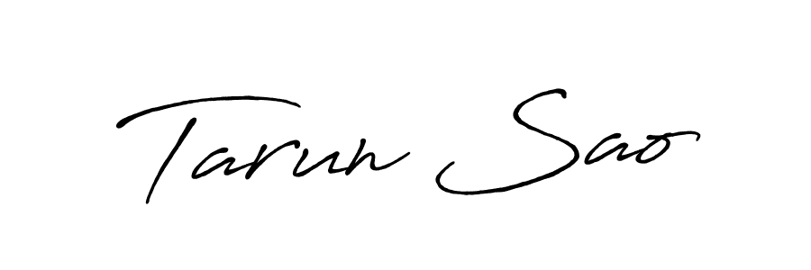 The best way (Antro_Vectra_Bolder) to make a short signature is to pick only two or three words in your name. The name Tarun Sao include a total of six letters. For converting this name. Tarun Sao signature style 7 images and pictures png