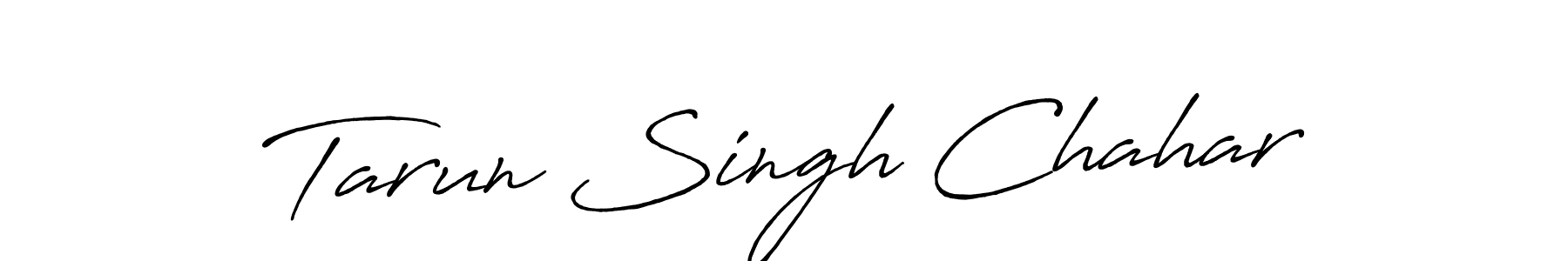 Make a beautiful signature design for name Tarun Singh Chahar. With this signature (Antro_Vectra_Bolder) style, you can create a handwritten signature for free. Tarun Singh Chahar signature style 7 images and pictures png