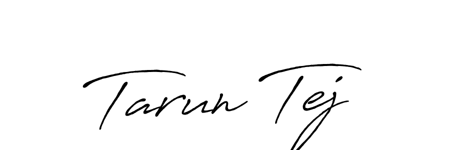 Make a beautiful signature design for name Tarun Tej. With this signature (Antro_Vectra_Bolder) style, you can create a handwritten signature for free. Tarun Tej signature style 7 images and pictures png