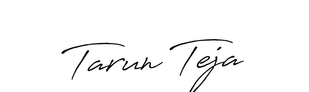 How to make Tarun Teja signature? Antro_Vectra_Bolder is a professional autograph style. Create handwritten signature for Tarun Teja name. Tarun Teja signature style 7 images and pictures png