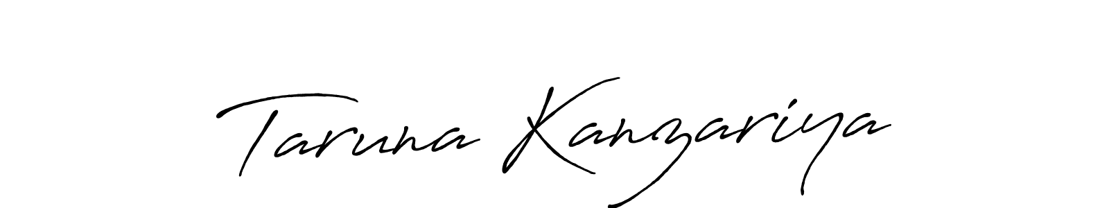 Taruna Kanzariya stylish signature style. Best Handwritten Sign (Antro_Vectra_Bolder) for my name. Handwritten Signature Collection Ideas for my name Taruna Kanzariya. Taruna Kanzariya signature style 7 images and pictures png