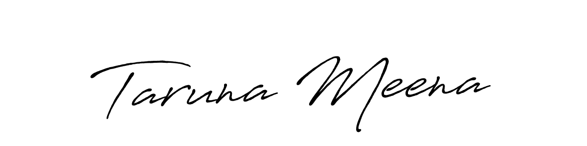 How to make Taruna Meena name signature. Use Antro_Vectra_Bolder style for creating short signs online. This is the latest handwritten sign. Taruna Meena signature style 7 images and pictures png