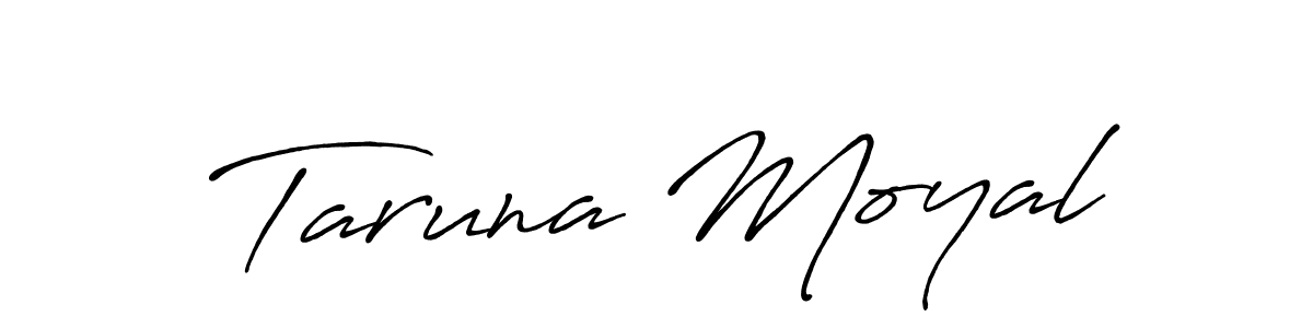 How to make Taruna Moyal signature? Antro_Vectra_Bolder is a professional autograph style. Create handwritten signature for Taruna Moyal name. Taruna Moyal signature style 7 images and pictures png