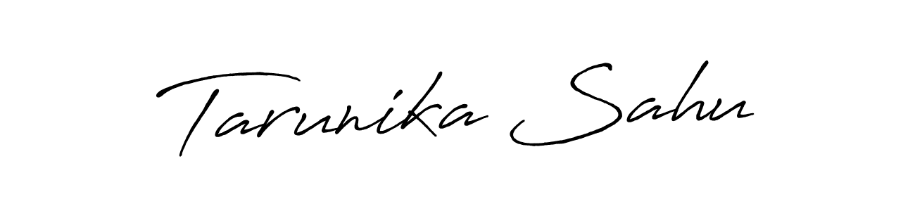 How to make Tarunika Sahu name signature. Use Antro_Vectra_Bolder style for creating short signs online. This is the latest handwritten sign. Tarunika Sahu signature style 7 images and pictures png