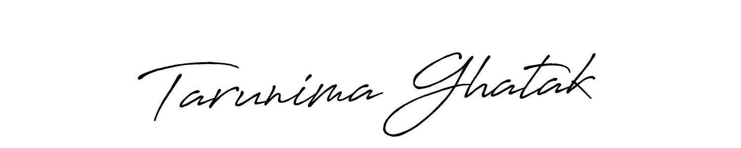 Create a beautiful signature design for name Tarunima Ghatak. With this signature (Antro_Vectra_Bolder) fonts, you can make a handwritten signature for free. Tarunima Ghatak signature style 7 images and pictures png