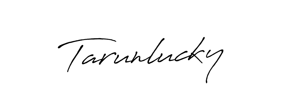 The best way (Antro_Vectra_Bolder) to make a short signature is to pick only two or three words in your name. The name Tarunlucky include a total of six letters. For converting this name. Tarunlucky signature style 7 images and pictures png