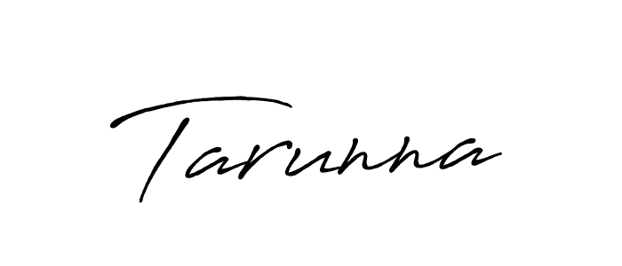 Use a signature maker to create a handwritten signature online. With this signature software, you can design (Antro_Vectra_Bolder) your own signature for name Tarunna. Tarunna signature style 7 images and pictures png
