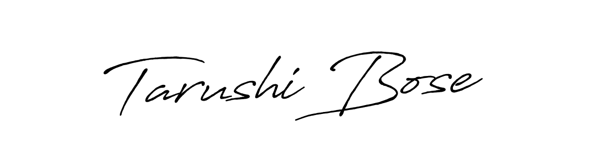 How to Draw Tarushi Bose signature style? Antro_Vectra_Bolder is a latest design signature styles for name Tarushi Bose. Tarushi Bose signature style 7 images and pictures png