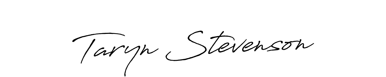 Antro_Vectra_Bolder is a professional signature style that is perfect for those who want to add a touch of class to their signature. It is also a great choice for those who want to make their signature more unique. Get Taryn Stevenson name to fancy signature for free. Taryn Stevenson signature style 7 images and pictures png
