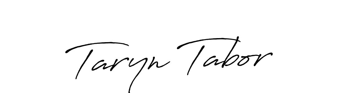 Taryn Tabor stylish signature style. Best Handwritten Sign (Antro_Vectra_Bolder) for my name. Handwritten Signature Collection Ideas for my name Taryn Tabor. Taryn Tabor signature style 7 images and pictures png