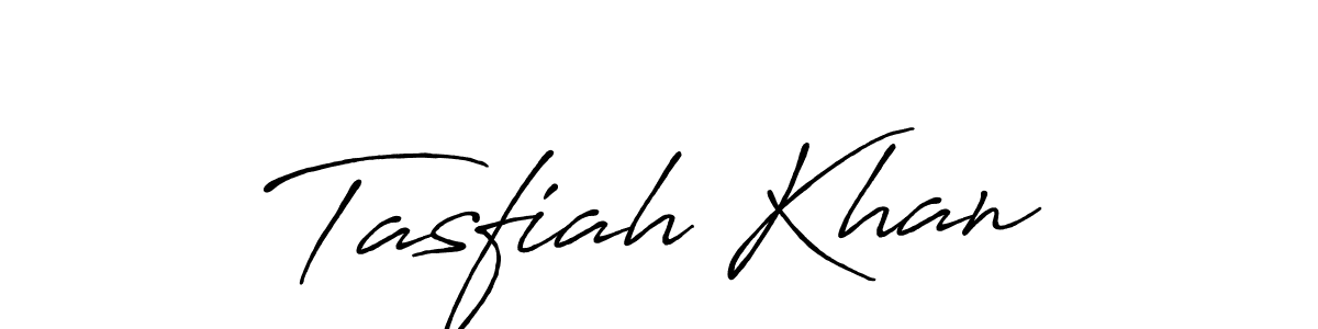 Create a beautiful signature design for name Tasfiah Khan. With this signature (Antro_Vectra_Bolder) fonts, you can make a handwritten signature for free. Tasfiah Khan signature style 7 images and pictures png