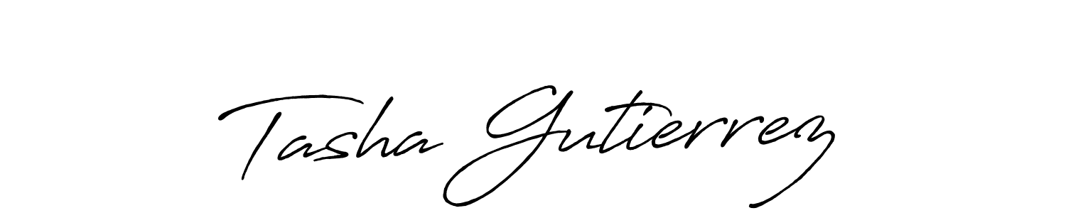 How to make Tasha Gutierrez name signature. Use Antro_Vectra_Bolder style for creating short signs online. This is the latest handwritten sign. Tasha Gutierrez signature style 7 images and pictures png