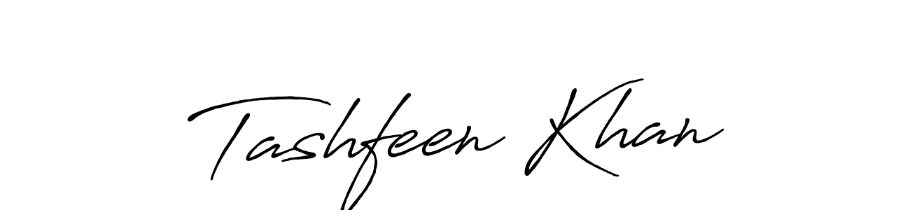 Create a beautiful signature design for name Tashfeen Khan. With this signature (Antro_Vectra_Bolder) fonts, you can make a handwritten signature for free. Tashfeen Khan signature style 7 images and pictures png