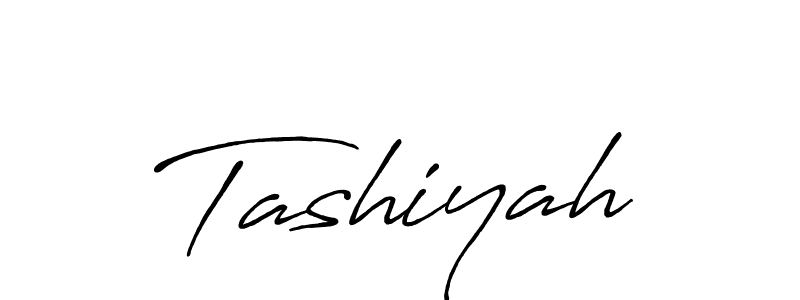 Create a beautiful signature design for name Tashiyah. With this signature (Antro_Vectra_Bolder) fonts, you can make a handwritten signature for free. Tashiyah signature style 7 images and pictures png