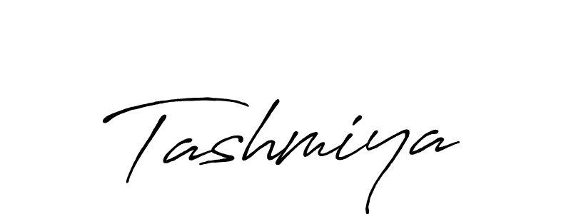 Make a beautiful signature design for name Tashmiya. With this signature (Antro_Vectra_Bolder) style, you can create a handwritten signature for free. Tashmiya signature style 7 images and pictures png