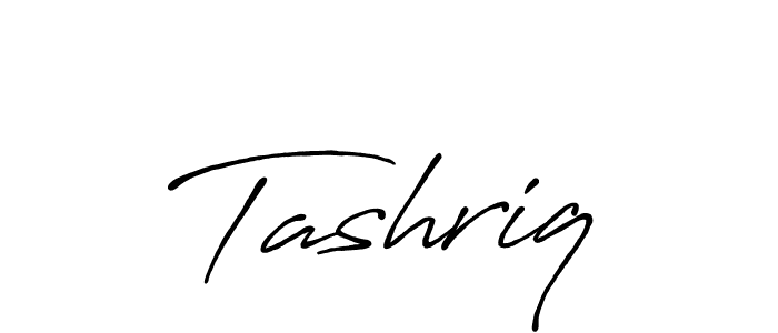 Make a beautiful signature design for name Tashriq. With this signature (Antro_Vectra_Bolder) style, you can create a handwritten signature for free. Tashriq signature style 7 images and pictures png